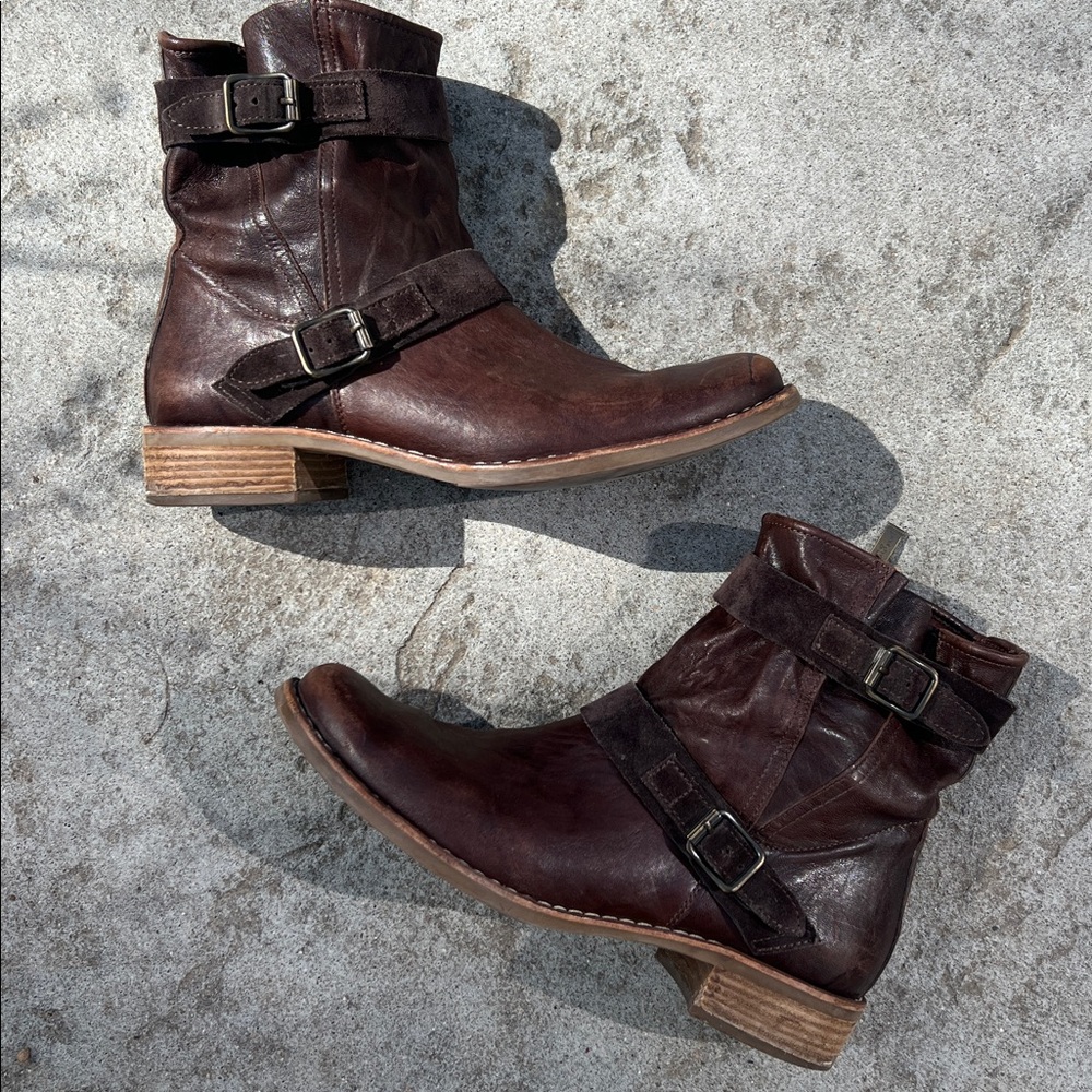 Paul Green Leather Moto Boots